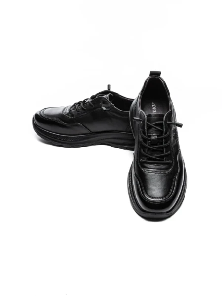 Pantofi Sport Barbati din piele naturala 82080 BLACK | ADVANCER