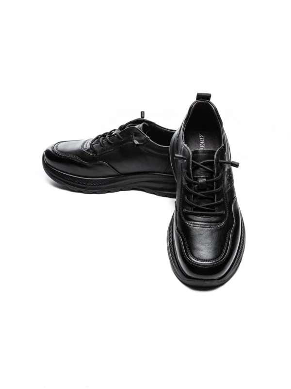 Pantofi Sport Barbati din piele naturala 82080 BLACK | ADVANCER