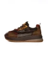 Pantofi Sport Dama din piele naturala A006-1 BROWN-RED | ADVANCER
