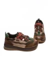 Pantofi Sport Dama din piele naturala A006-1 BROWN-GREEN | ADVANCER