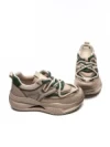 Pantofi Sport Dama din piele naturala 8003 APRICOT-GREEN | FRANCO GERARDO