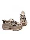 Pantofi Sport Dama din piele naturala 8003 APRICOT-BLACK | FRANCO GERARDO