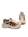Pantofi Sport Dama din piele naturala 8895-2 CREAM-RED | ADVANCER