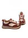Pantofi Sport Dama din piele naturala A10018 CREAM-RED | ADVANCER
