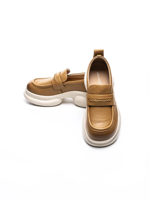 Pantofi Casual Dama din piele naturala 10821 YELLOW | ADVANCER
