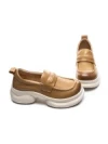 Pantofi Casual Dama din piele naturala 10821 YELLOW | ADVANCER