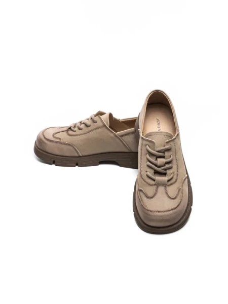 Pantofi Casual Dama din piele naturala 6886 CREAM | ADVANCER