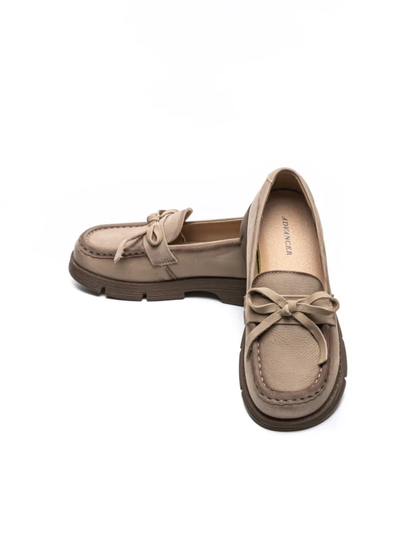 Pantofi Casual Dama din piele naturala 6889 CREAM | ADVANCER