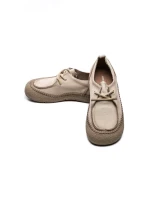 Pantofi Casual Dama din piele naturala KM5169 CREAM | ADVANCER