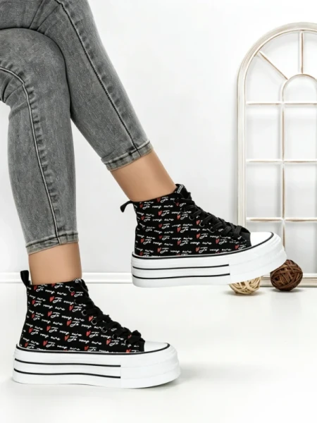 Tenisi Dama 813-4A BLACK | RED JIN