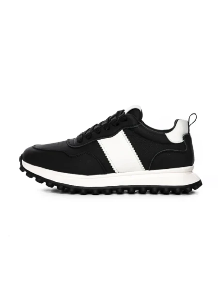 Pantofi Sport Barbati din piele naturala 7077 BLACK | ADVANCER