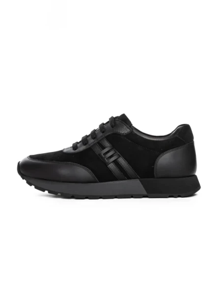 Pantofi Sport Barbati din piele naturala 1-230-77 BLACK | ADVANCER