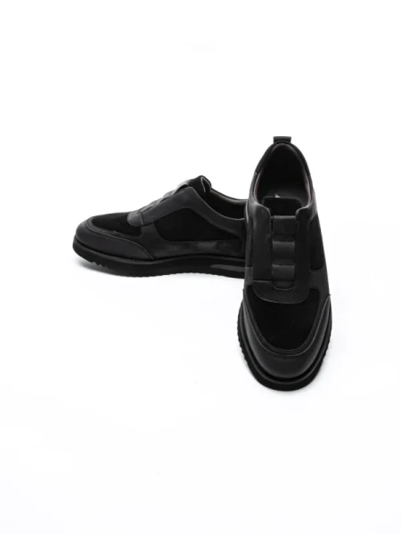 Pantofi Sport Barbati din piele naturala 1-528-70 BLACK | ADVANCER