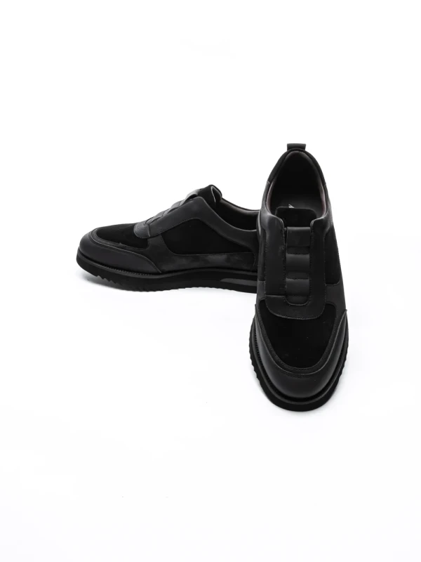 Pantofi Sport Barbati din piele naturala 1-528-70 BLACK | ADVANCER