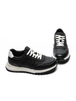 Pantofi Sport Barbati din piele naturala 7Q8807 BLACK | ADVANCER