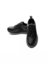 Pantofi Sport Barbati din piele naturala 7058 BLACK-GREY | ADVANCER