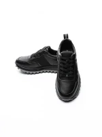 Pantofi Sport Barbati din piele naturala 7058 BLACK-GREY | ADVANCER