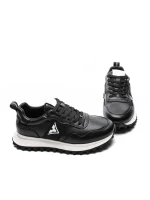Pantofi Sport Barbati din piele naturala 7058 BLACK-WHITE | ADVANCER