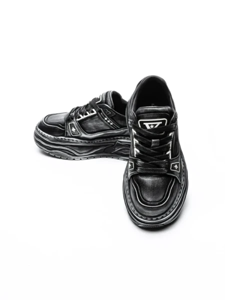 Pantofi Sport Barbati din piele naturala 98512-1 BLACK | ADVANCER