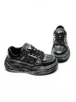 Pantofi Sport Barbati din piele naturala 98512-1 BLACK | ADVANCER