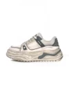 Pantofi Sport Barbati din piele naturala 98512-1 WHITE-GREY | ADVANCER