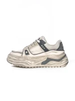 Pantofi Sport Barbati din piele naturala 98512-1 WHITE-GREY | ADVANCER