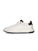 Pantofi Sport Barbati din piele naturala 8632-1 WHITE-BLACK | ADVANCER