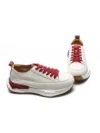 Pantofi Sport Dama din piele naturala BG08 CREAM-RED | ADVANCER