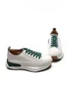 Pantofi Sport Dama din piele naturala BG08 CREAM-GREEN | ADVANCER