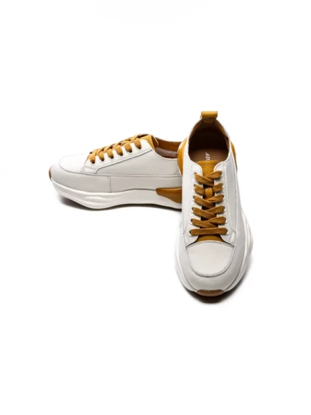 Pantofi Sport Dama din piele naturala BG08 CREAM-YELLOW | ADVANCER