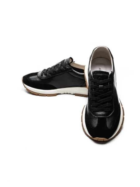 Pantofi Sport Barbati din piele naturala 8813 BLACK | ADVANCER