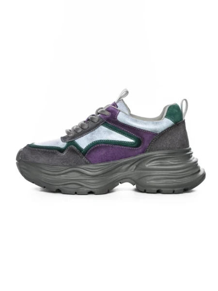Pantofi Sport Dama din piele naturala HD8685 GREY-GREEN | ADVANCER