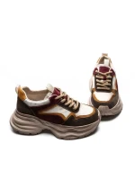 Pantofi Sport Dama din piele naturala HD8685 BROWN-ORANGE | ADVANCER