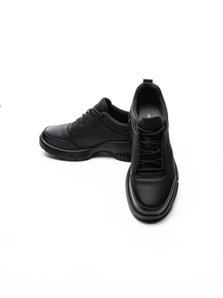 Pantofi Sport Barbati din piele naturala 39600 BLACK | ADVANCER