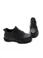 Pantofi Sport Barbati din piele naturala 39600 BLACK | ADVANCER