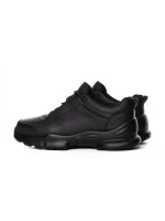 Pantofi Sport Barbati din piele naturala 39600 BLACK | ADVANCER