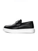 Mocasini Barbati 5NXE56 BLACK-WHITE | EXCENTRIC SHOES