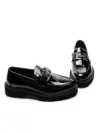 Mocasini Barbati din piele naturala 5NXE25 BLACK | PANTOFUL