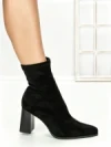 Botine cu Toc Gros 6GS11 BLACK | MEI