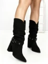 Ghete Dama din piele naturala 6GS9 BLACK | PANTOFUL