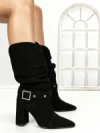 Ghete Dama din piele naturala 6GS9 BLACK | PANTOFUL