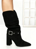 Ghete Dama din piele naturala 6GS9 BLACK | PANTOFUL