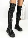 Cizme Dama cu Platforma 68WL28 BLACK | MEI