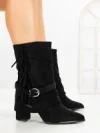 Botine cu Toc Gros 6AH32 BLACK | MEI