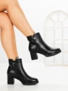 Botine cu Toc Gros 6AH33 BLACK | MEI