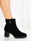 Botine cu Toc Gros 6AH33 BLACK | MEI