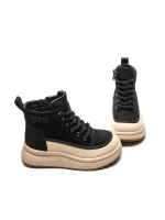 Ghete Dama din piele naturala 8361-2 BLACK | ADVANCER