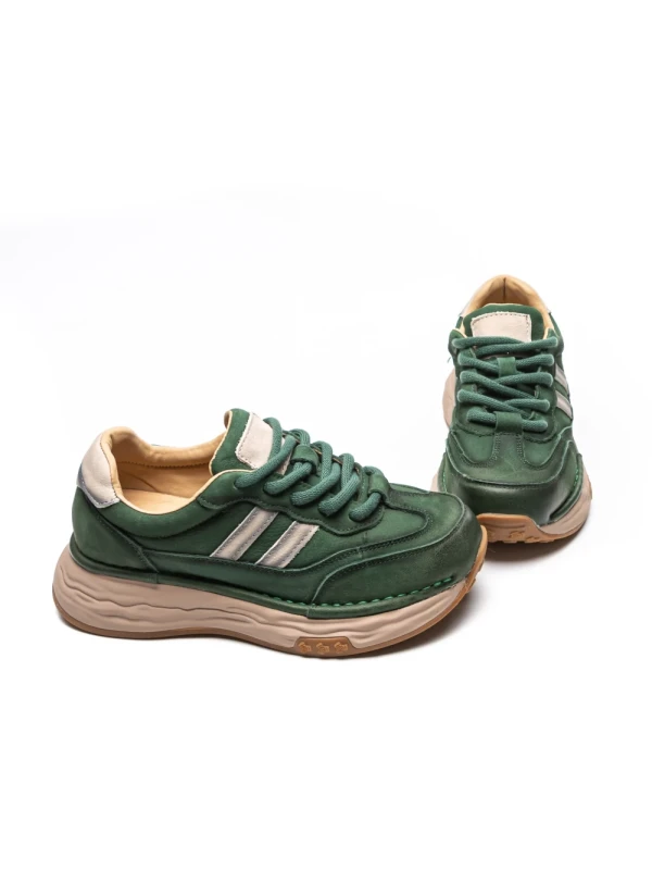 Pantofi Sport Dama din piele naturala A7068 GREEN | ADVANCER