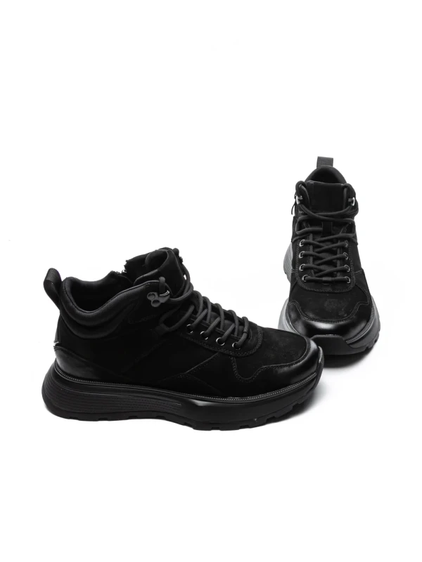 Ghete Barbati din piele naturala 5360 BLACK | ADVANCER