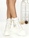 Ghete Dama cu Platforma 6ZP6 WHITE | MEI